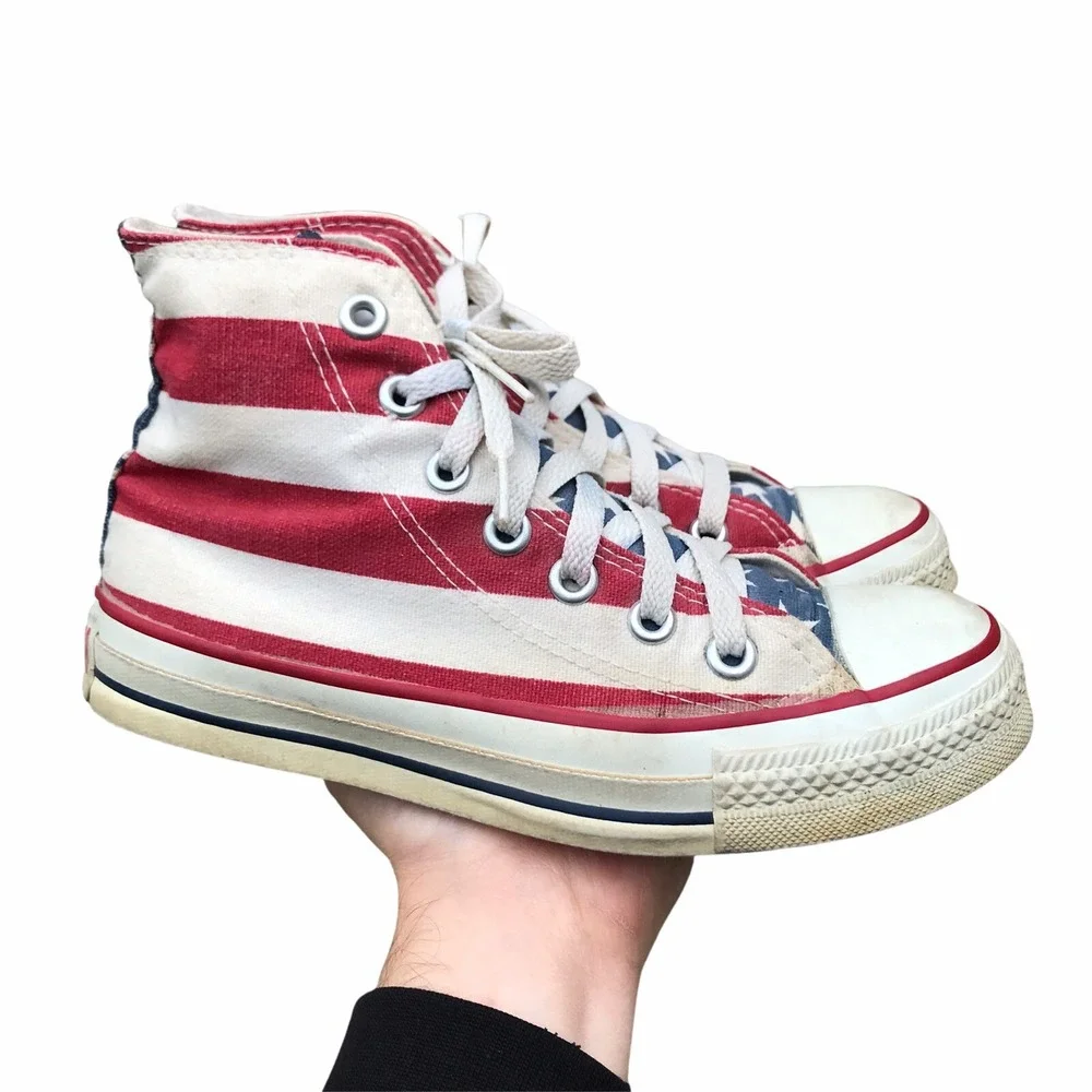 Vintage Made In USA Converse Size 3 American Flag
